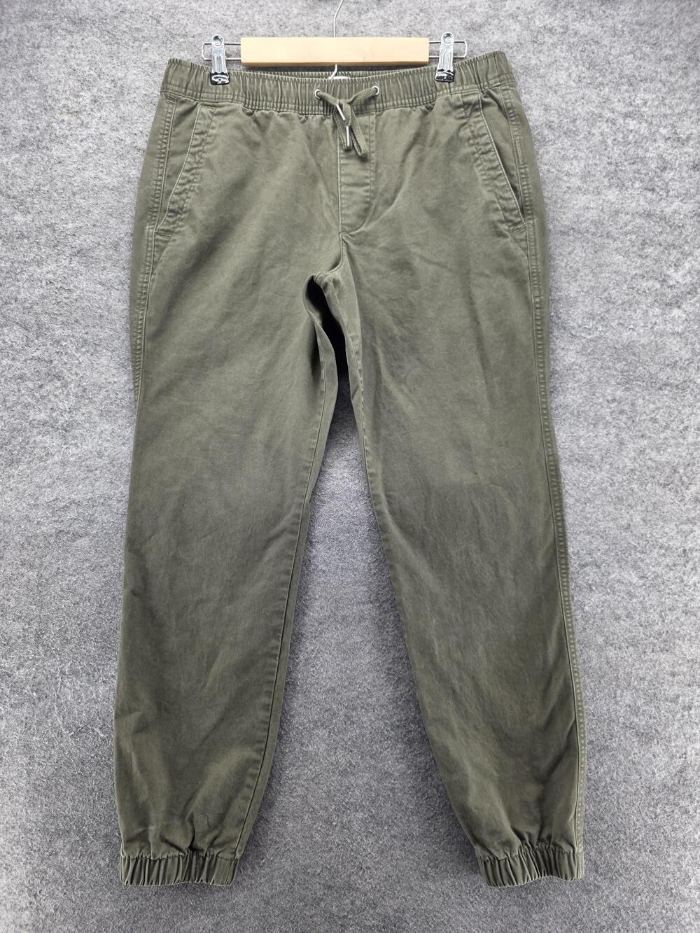 Gap Pants Mens 33x31 Green Jogger Relaxed Stretch Cotton Spandex Elastic Waist